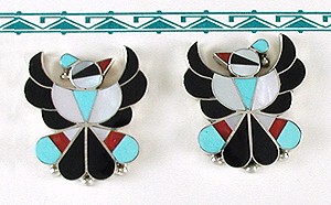 Handmade sterling,silver  Turquoise Needlepoint post earrings.