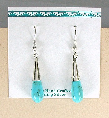 Santo Domingo turquoise heishi earrings