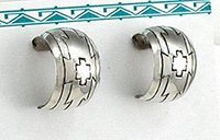 Handmade sterling,silver  Turquoise Needlepoint post earrings.