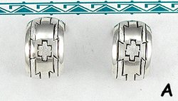 Handmade sterling,silver  Turquoise Needlepoint post earrings.
