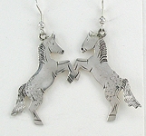 Sterling Silver and Turquoise Appaloosa horse earrings