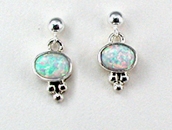 Navajo Opal and Sterling Silver Earrings