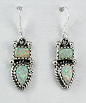 Navajo Opal and Sterling Silver wire Earrings
