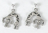 Navajo sterling silver yei post earrings