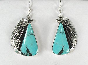 Native American Navajo sterling silver Turquoise earrings