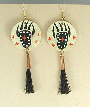 Oglala Lakota rawhide Earrings