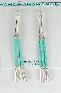 San Felipe turquoise heishi earrings