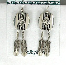Native American Navajo sterling silver earrings