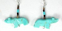 Navajo Bear fetish earrings