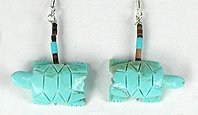 native american turquoise horse earrings