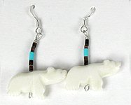 Navajo Bear fetish earrings