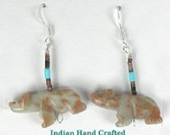 Navajo Bear fetish earrings