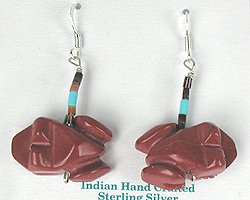 Navajo Turtle Fetish Earrings
