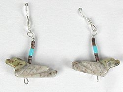 Navajo Turtle Fetish Earrings