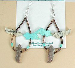 Navajo animal fetish earrings