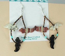 Navajo animal fetish earrings