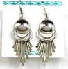 Hand made Native American Indian Jewelry; Navajo Sterling Silver horse earrings