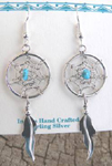 Native American Sterling Silver Turquoise Pendant