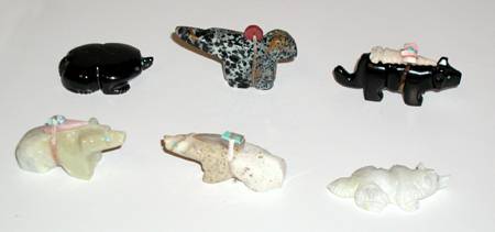 Hand made Native American Indian Six Directions Fetish Set