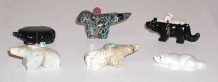 Hand made Native American Indian Six Directions Fetish Set