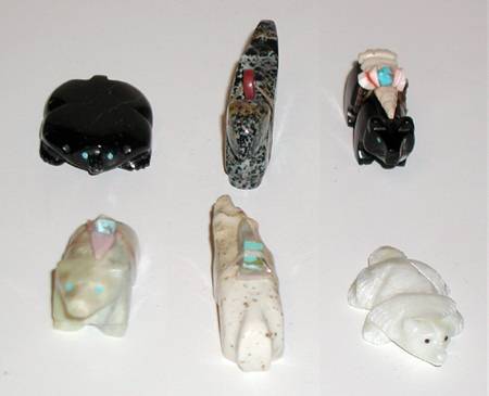 Hand made Native American Indian Six Directions Fetish Set