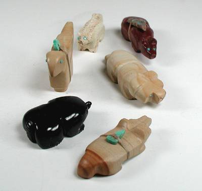 Hand made Native American Indian Six Directions Fetish Set