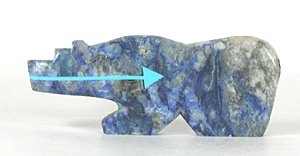Authentic Native American Bear Fetish of lapis lazuli by Zuni Bernard Laiwakete