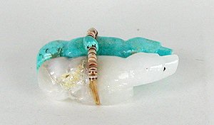 Hand made Native American Indian Wolf Fetish