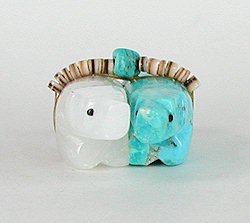 Hand made Native American Indian Wolf Fetish