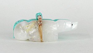 Hand made Native American Indian Wolf Fetish