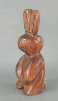 Authentic Native American rabbit fetish carving by Zuni artisan Brandon Phillips