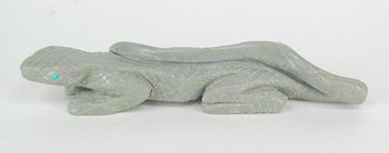Native American Indian lizard fetish carving