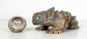 Hand made Native American Indian lizard Fetish