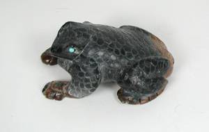 Hand made Native American Indian Frog Fetish