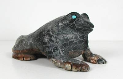 Hand made Native American Indian Frog Fetish