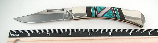 Navajo inlay pocket knife
