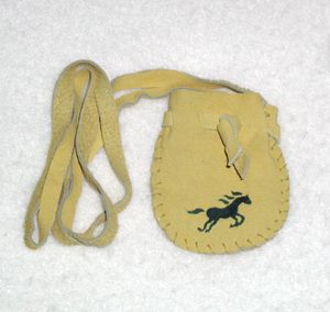 Native American Indian Buckskin Medicine Bag