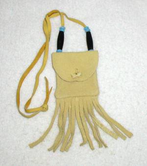 Native American Indian Buckskin Medicine Bag