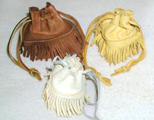 Authentic Native American Buckskin  Medicine Bags