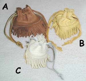 Native American Indian Buckskin Medicine Bag