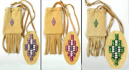 Native American Indian Buckskin Medicine Bag