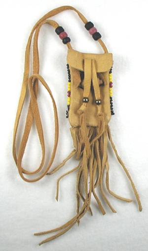 Native American Indian Buckskin Medicine Bag