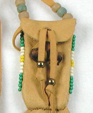 Native American Indian Buckskin Medicine Bag