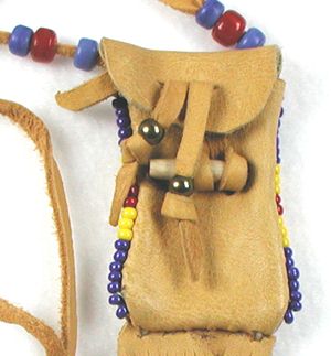 Native American Indian Buckskin Medicine Bag