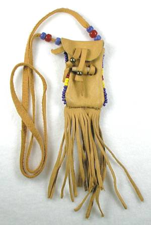 Native American Indian Buckskin Medicine Bag