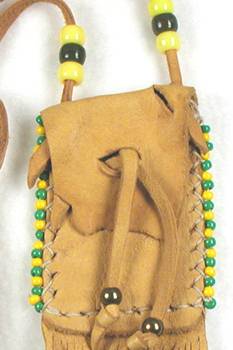 Native American Indian Buckskin Medicine Bag