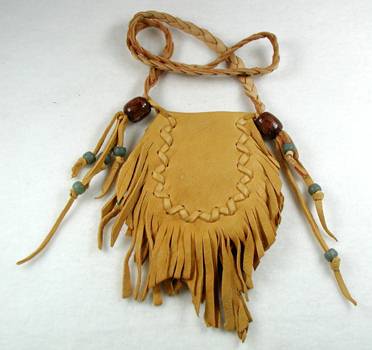 Native American Indian Buckskin Medicine Bag