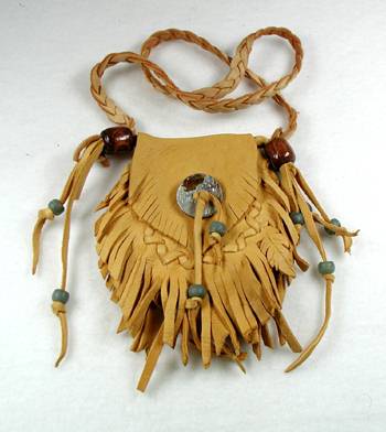 Native American Indian Buckskin Medicine Bag