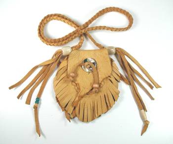 Native American Indian Buckskin Medicine Bag