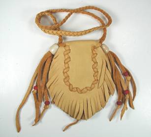 Native American Indian Buckskin Medicine Bag